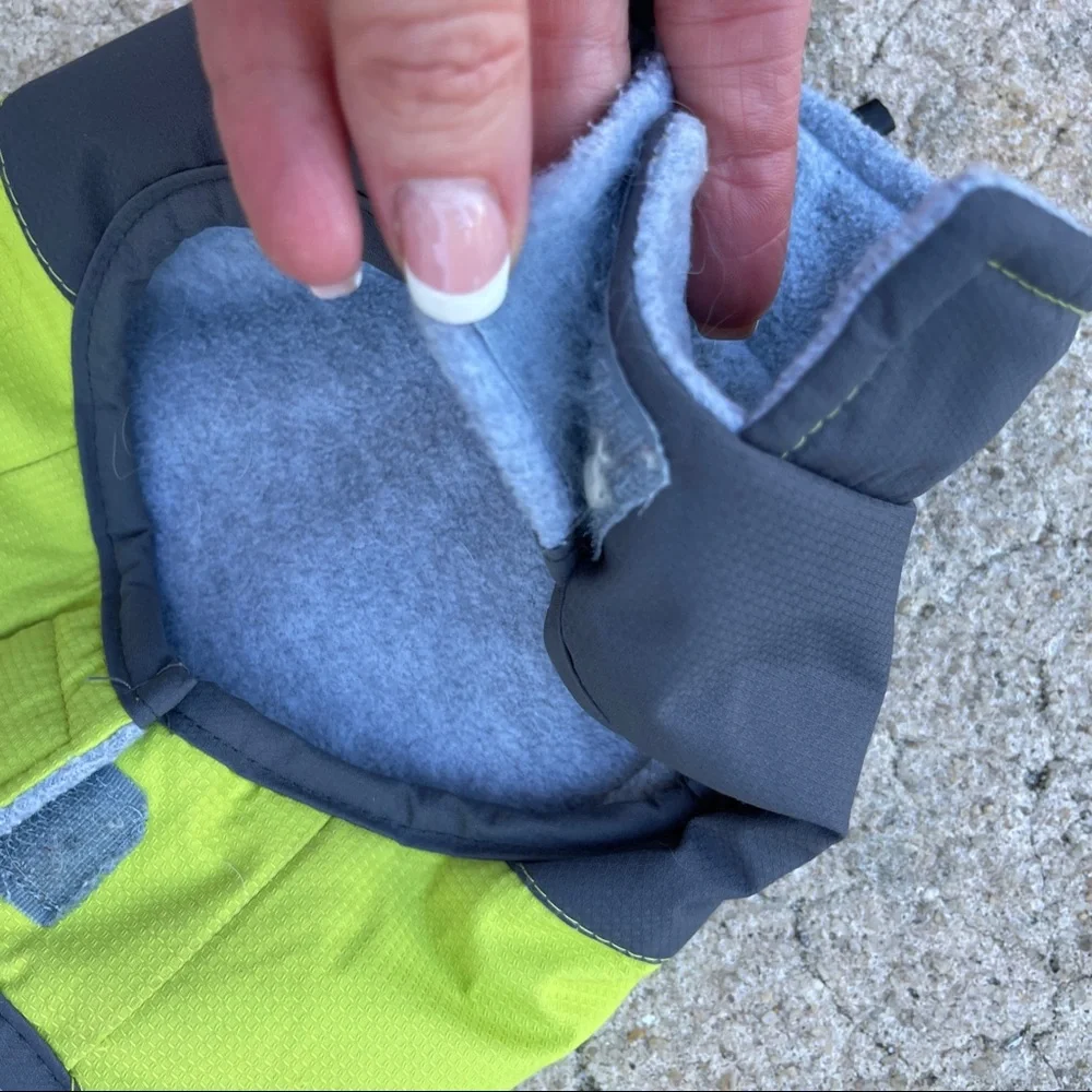 Dog Jacket Vest by FRIENDS FOREVER neon yellow grey Coat size XS fleece inside